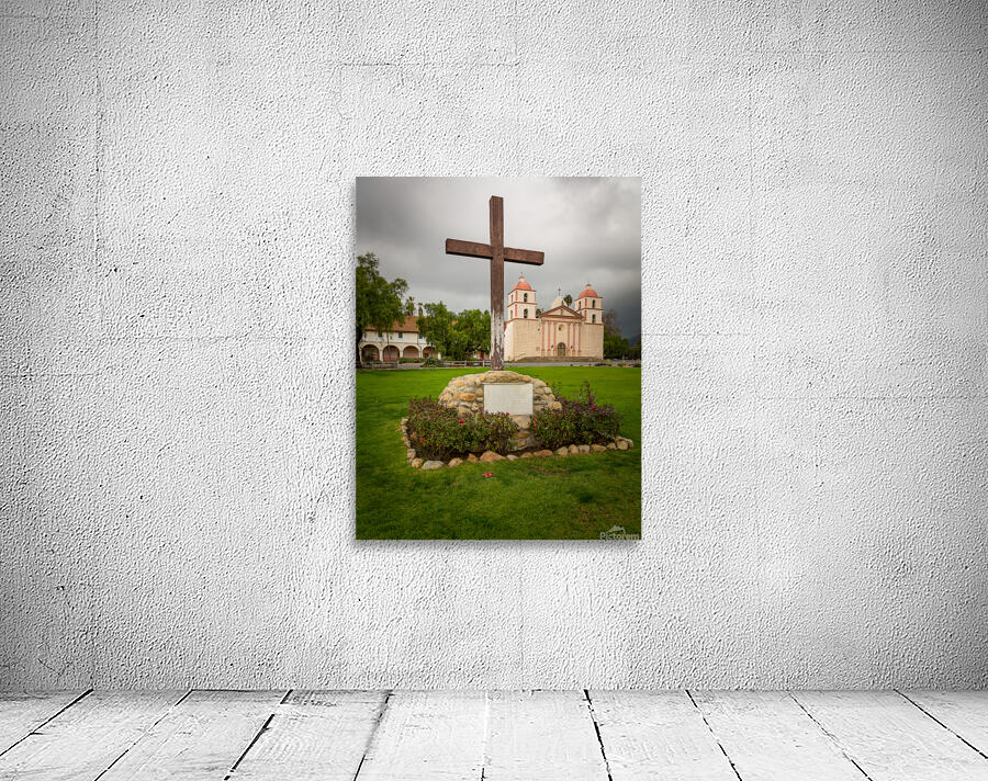Cloudy stormy day at Santa Barbara Mission Wall Preview