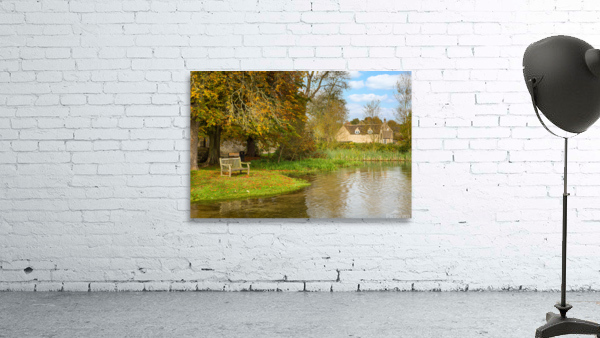 Seat overlooking deep ford in Shilton Oxford Wall Preview