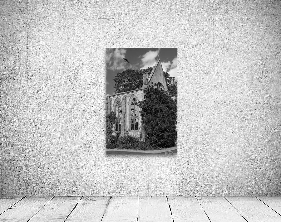 Abandoned historic British church monchrome Wall Preview