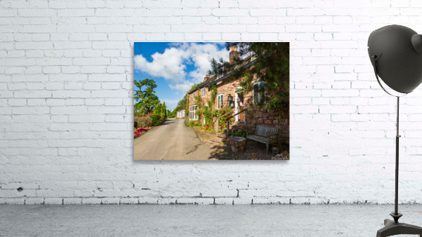 Ancient pub or restaurant on small road Wall Preview