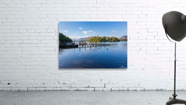Rowing Boats on Derwent Water in Lake District Wall Preview