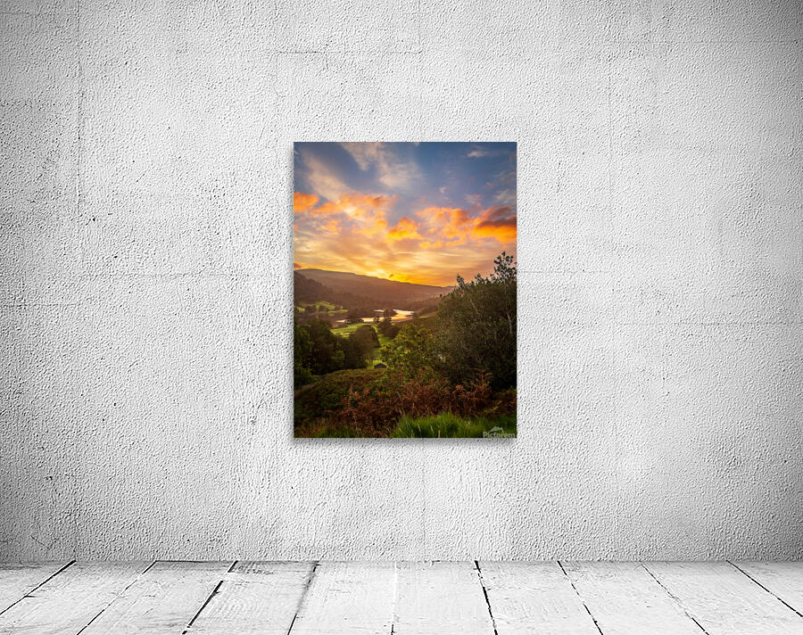 Sunrise over Rydal Water in Lake District Wall Preview