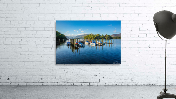 Boats on Derwent Water in Lake District Wall Preview