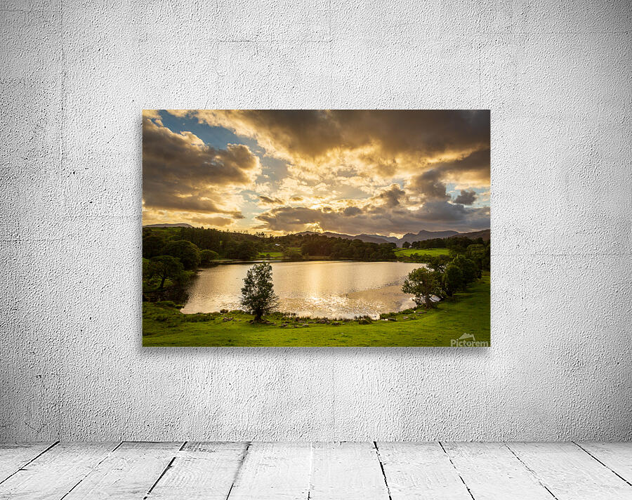 Sunset at Loughrigg Tarn in Lake District Wall Preview