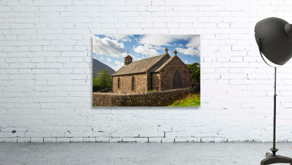 Old stone church in Buttermere Village Wall Preview