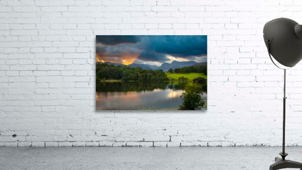 Sunset at Loughrigg Tarn in Lake District Wall Preview