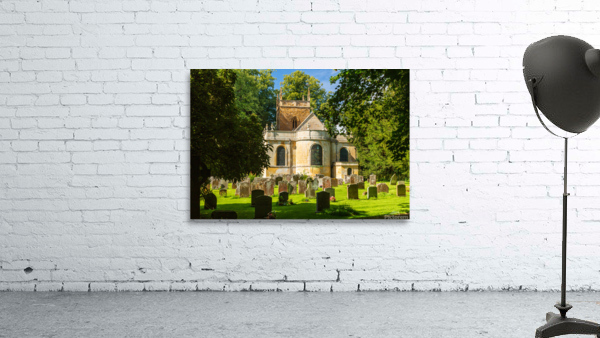 Church and graveyard in Honington Cotswolds Wall Preview