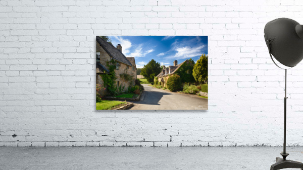 Old cotswold stone houses in Icomb Wall Preview