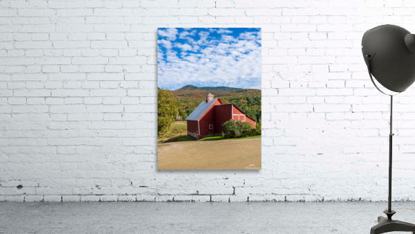 Grandview Farm barn with fall colors in Vermont Wall Preview