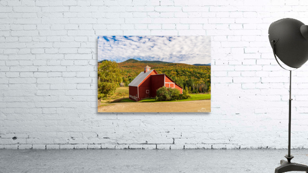 Grandview Farm barn with fall colors in Vermont Wall Preview