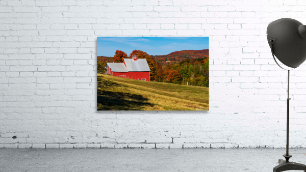 Grandview Farm barn with fall colors in Vermont Wall Preview