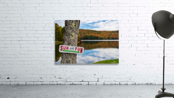 Sun and Fun swimming sign by Silver Lake Vermont Wall Preview