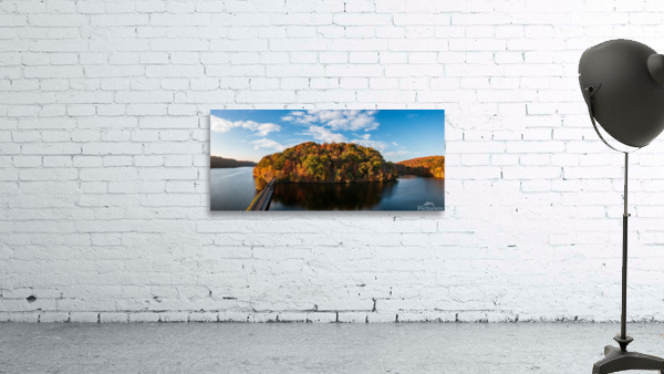 Perfect reflection of fall leaves in Cheat Lake Wall Preview