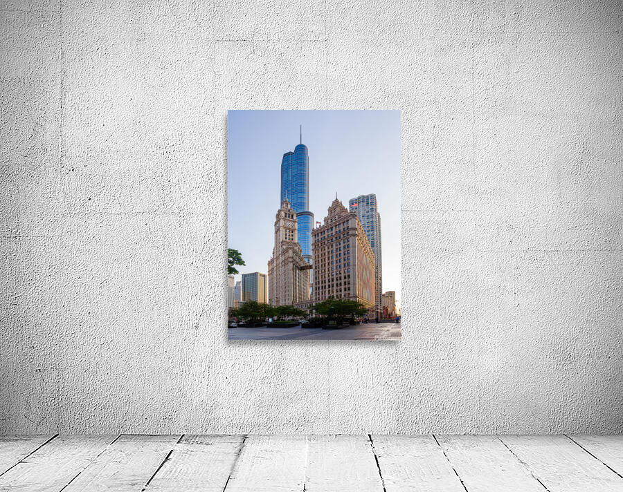 Wrigley building and Trump tower Chicago Wall Preview