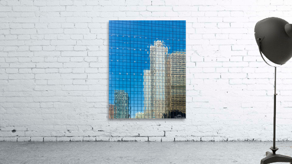 Reflection of offices in Chicago windows Wall Preview