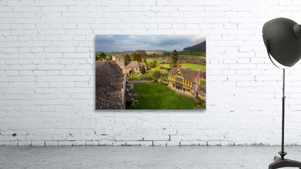Stokesay Castle in Shropshire on cloudy day Wall Preview