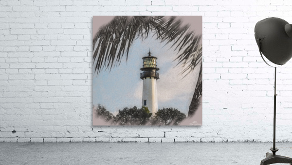 Charcoal Cape Florida lighthouse  Wall Preview