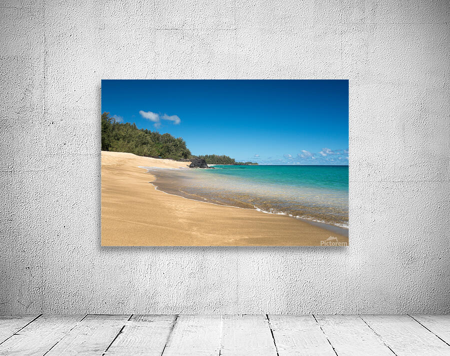 Lumahai Beach Kauai on calm day Wall Preview