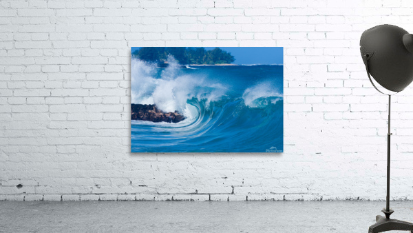 Powerful waves break at Lumahai Beach Kauai Wall Preview