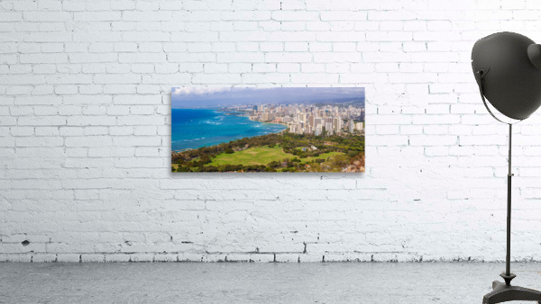Panorama of sea front at Waikiki Wall Preview