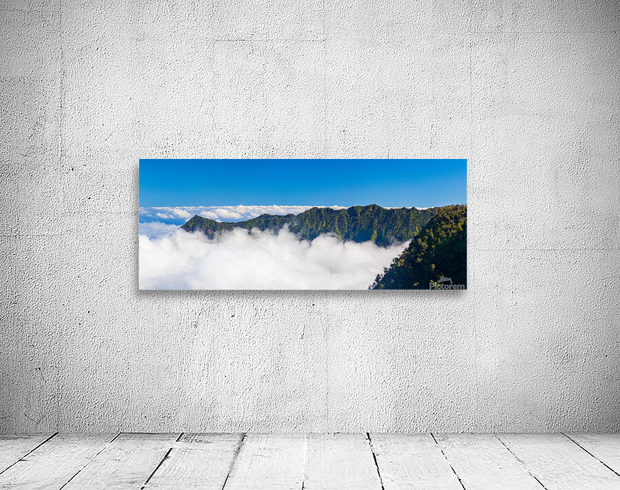 Wide panorama Kalalau Valley in Kauai Wall Preview