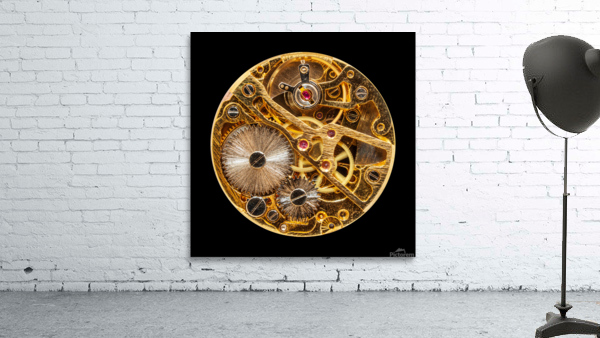 Interior of antique mechanical watch Wall Preview