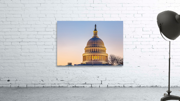Sunrise behind the dome of the Capitol Wall Preview