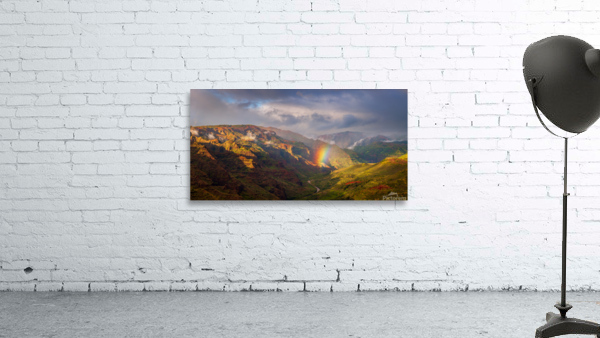 Dramatic rainbow over Waimea Canyon Wall Preview