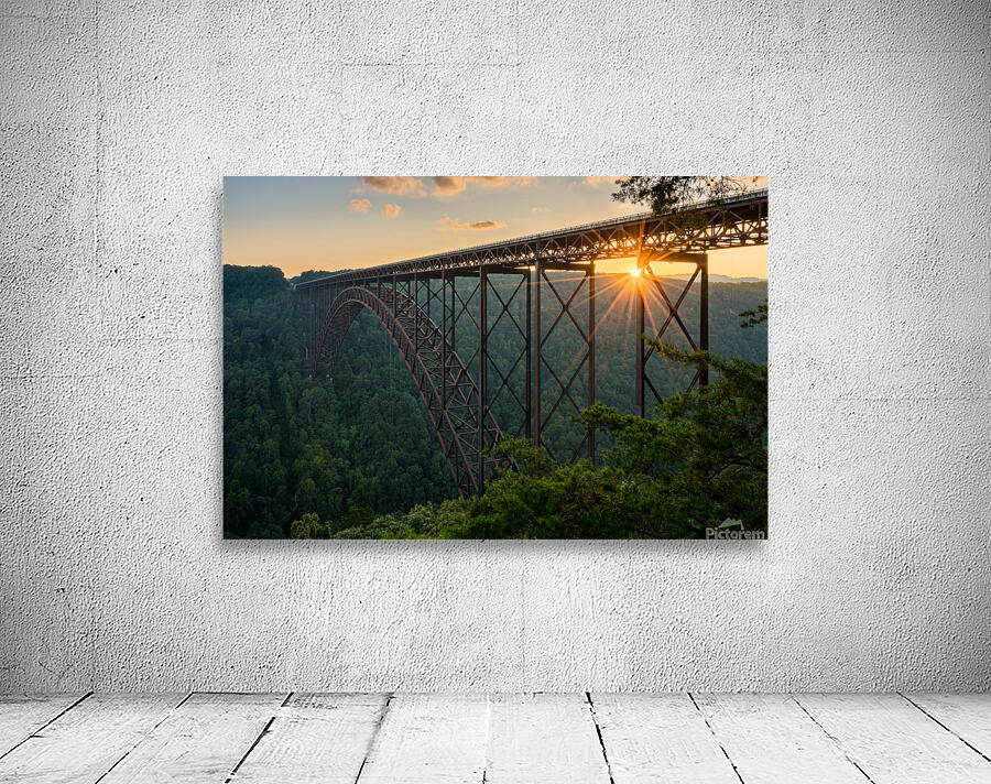 Sunset at the New River Gorge Bridge in West Virginia Wall Preview