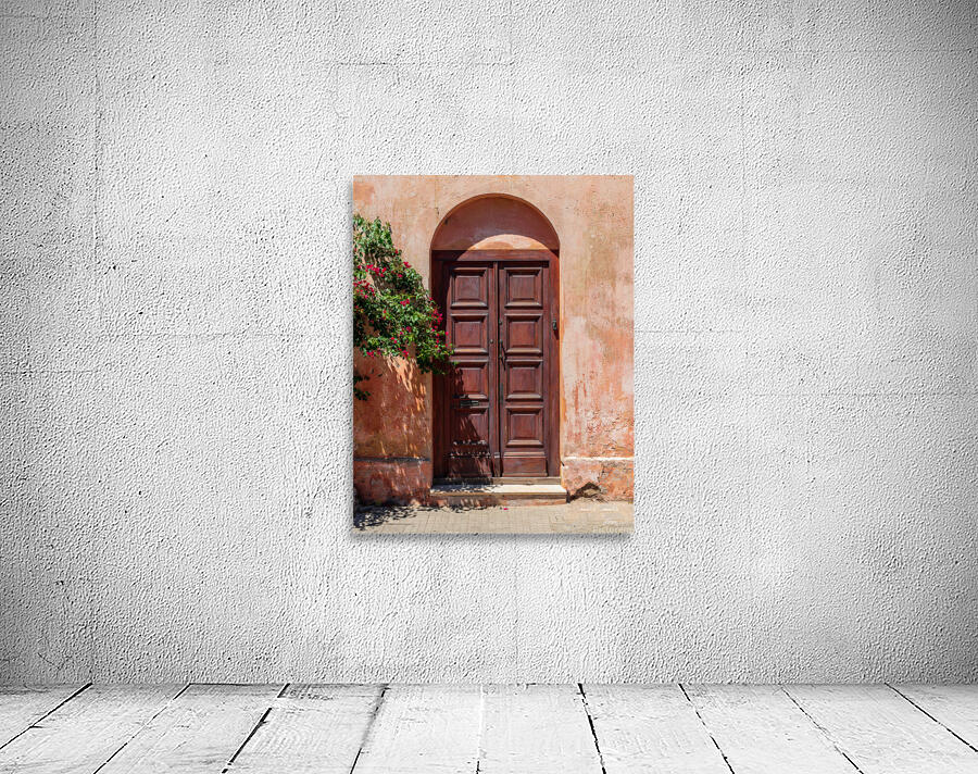 Wooden door in Unesco historical town of Colonia del Sacramento Wall Preview