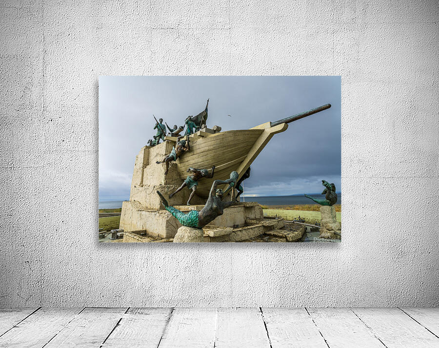 Mariners Monument to Magellan on seafront in Punta Arenas Chile Wall Preview