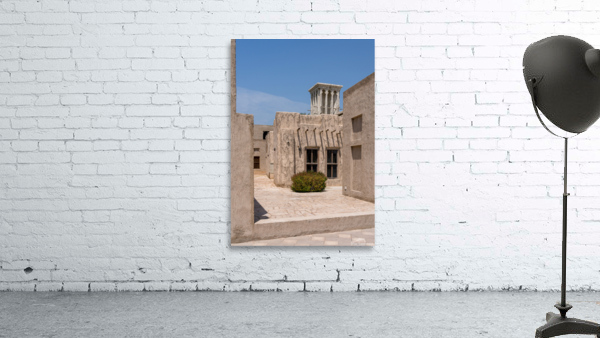 Narrow street in Al Shindagha district and museum in Dubai Wall Preview