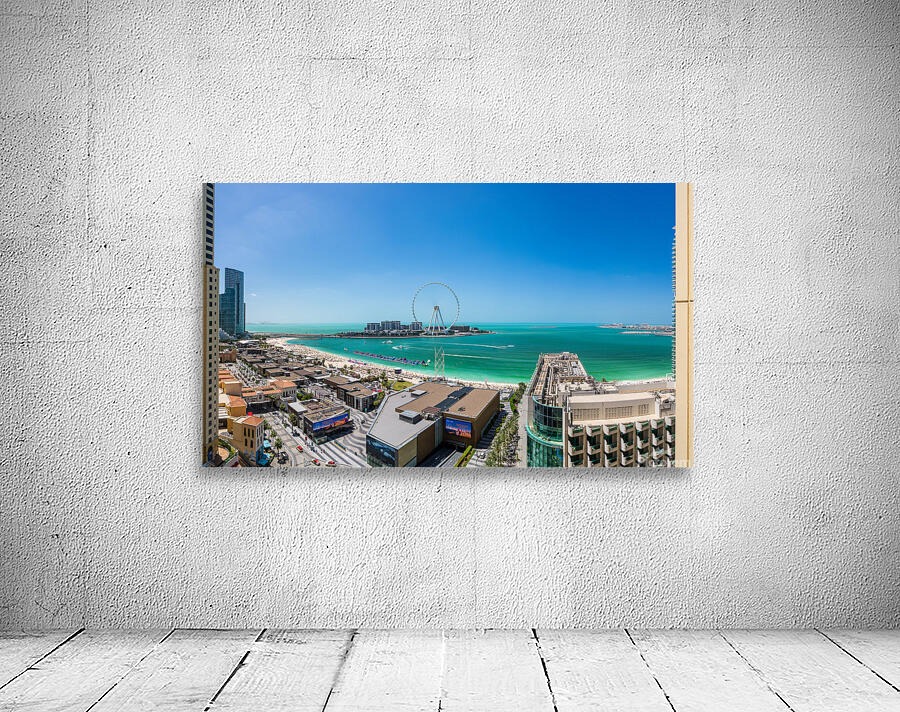 Panorama of Dubai observation wheel on Bluewaters Island Wall Preview