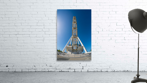 Fisheye view of Ain Dubai observation wheel on Bluewaters Island Wall Preview