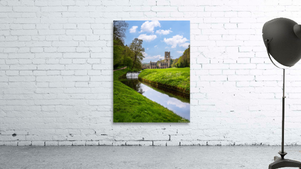 Springtime at Fountains Abbey ruins in Yorkshire England Wall Preview