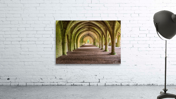 Cellarium under Fountains Abbey ruins in Yorkshire England Wall Preview