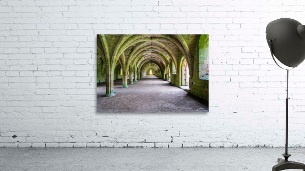 Cellarium at Fountains Abbey ruins in Yorkshire England Wall Preview