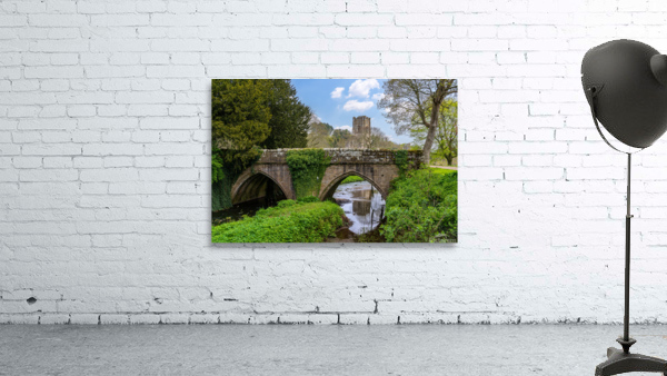 Stone bridge at Fountains Abbey ruins in Yorkshire England Wall Preview