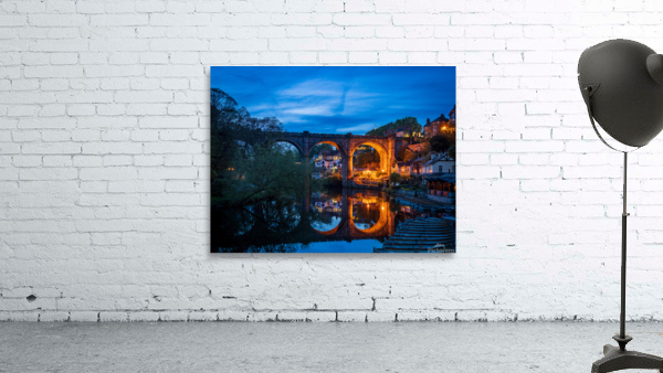 Old stone railway viaduct over River Nidd in Knaresborough Wall Preview