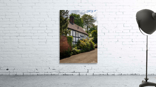 Black and white tudor home on Church Hill in Ellesmere Shropshir Wall Preview