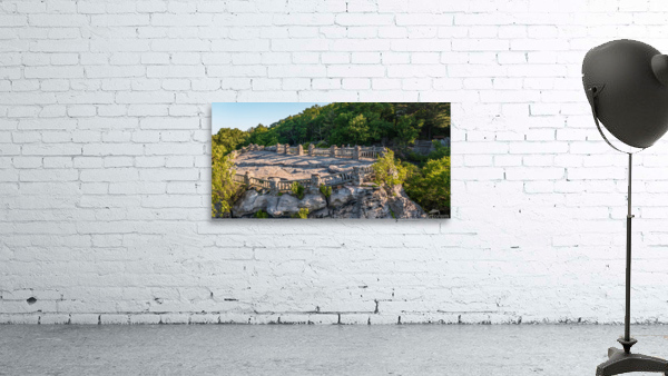 Aerial view of Coopers Rock overlook viewpoint Wall Preview