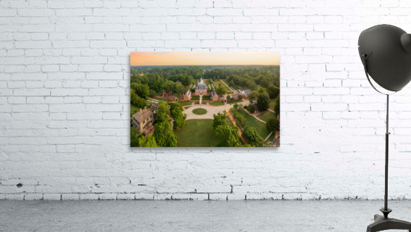 Aerial view of Governors Palace in Williamsburg Virginia Wall Preview