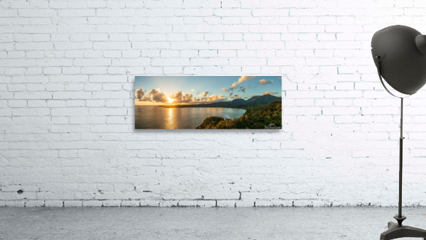 Aerial panorama of Lumahai Beach on the north shore of Kauai Wall Preview