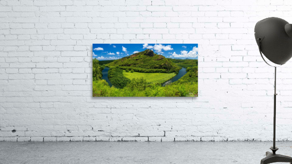 Wailua River bends around a meadow on Kauai Wall Preview