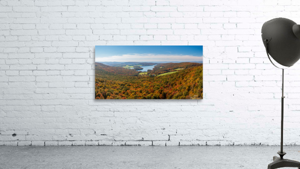 View of the fall colors of Pennsylvania to High Point Lake Wall Preview