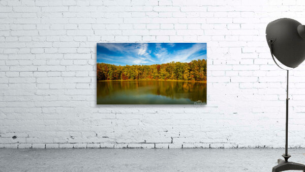 Fall leaves surround reservoir in Coopers Rock State Forest in W Wall Preview