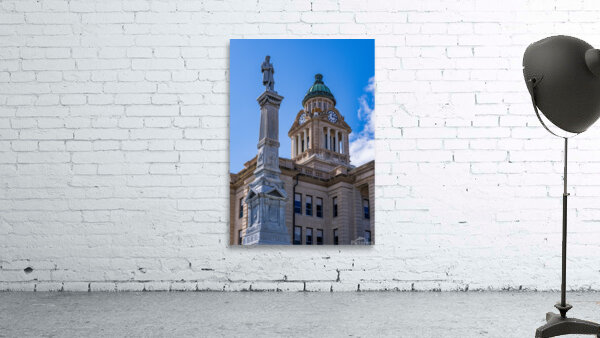 Facade and clock tower of Winneshiek County Courthouse Decorah Wall Preview