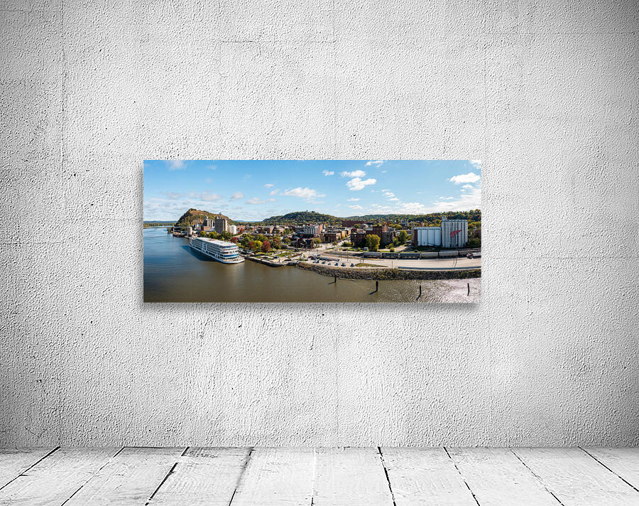 Red Wing Minnesota with Viking Mississippi river cruise boat Wall Preview