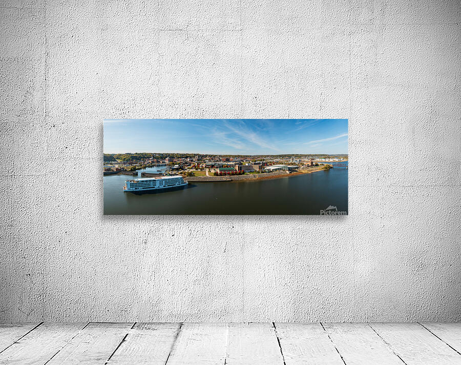 Viking Mississippi river cruise boat docked in Dubuque Wall Preview