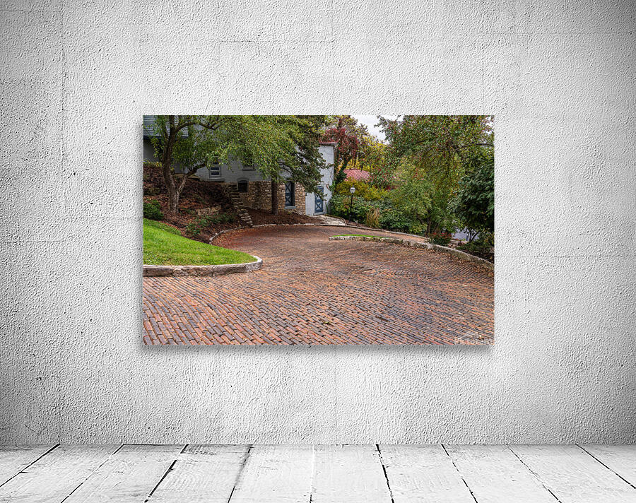 Pattern of bricks on Snake Alley in Burlington Iowa Wall Preview